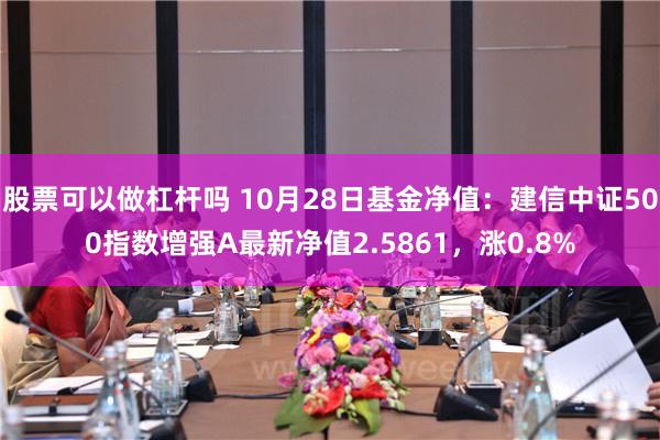 股票可以做杠杆吗 10月28日基金净值：建信中证500指数增强A最新净值2.5861，涨0.8%